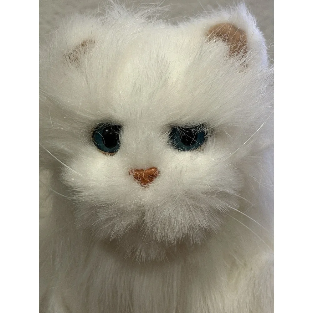 2009 Hasbro FurReal Friends Lulu Walking White Plush Kitten Kitty Cat 9